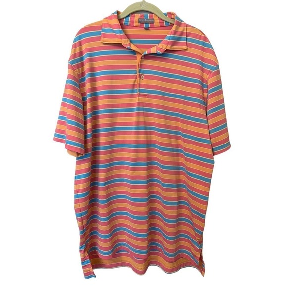Peter Millar Summer Comfort Bright Color Polo Shirt Large - Picture 1 of 6